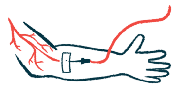 An illustration shows an arm receiving an intravenous injection.