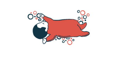 A baby is shown lying on her back.