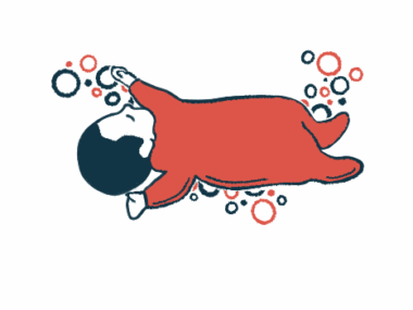 A baby is shown lying on her back.