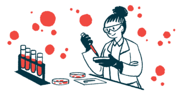 A scientist works in a lab.