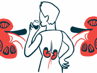An illustration shows an outline of a person drinking with the kidneys highlighted.