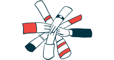 An illustration of a group of hands coming together in an 'all-in' symbol.
